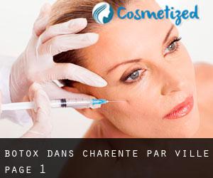 Botox dans Charente par ville - page 1